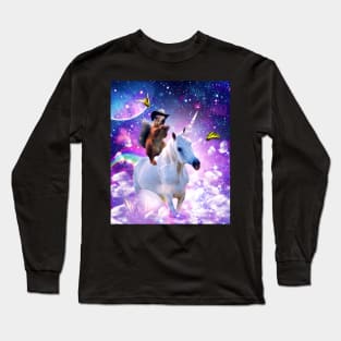 Cowboy Squirrel Riding Unicorn Long Sleeve T-Shirt